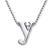 Thumbnail Image 1 of Alex Woo Necklace Letter Y Sterling Silver