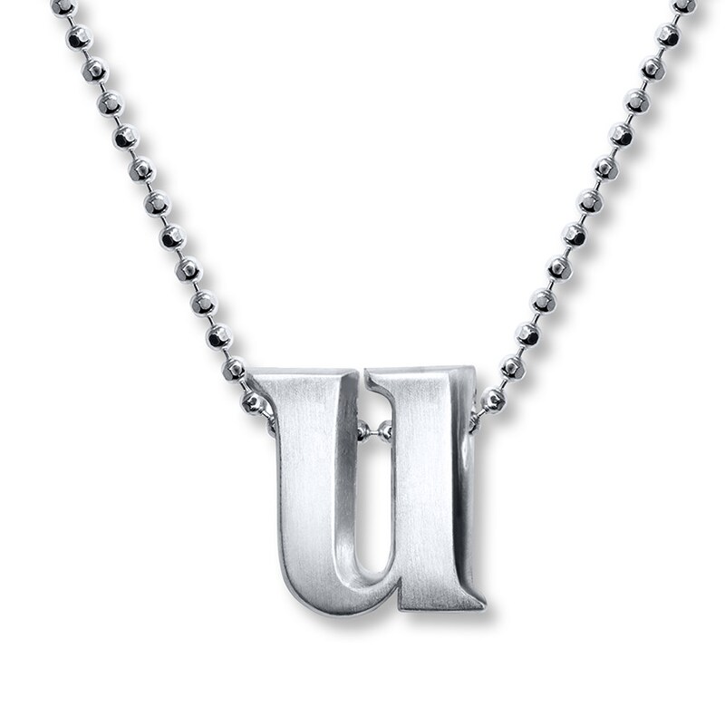 Main Image 1 of Alex Woo Necklace Letter U Sterling Silver