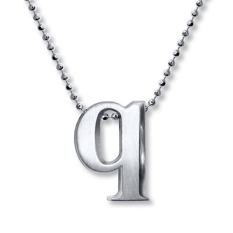 Main Image 1 of Alex Woo Necklace Letter Q Sterling Silver