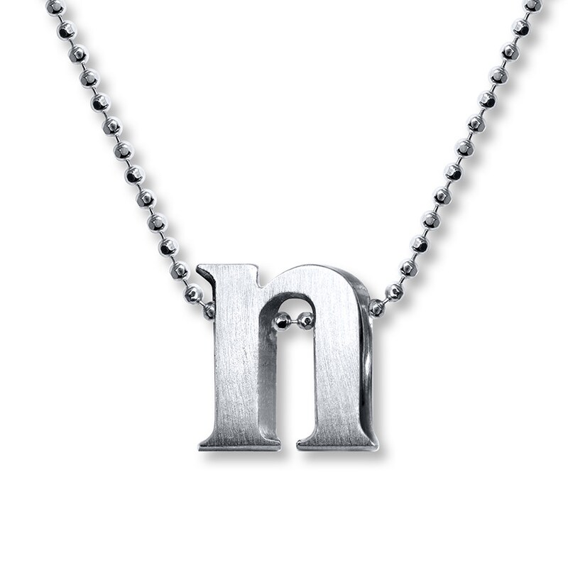 Main Image 1 of Alex Woo Necklace Letter N Sterling Silver