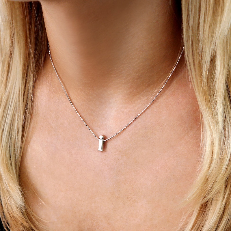 Main Image 2 of Alex Woo Necklace Letter I Sterling Silver