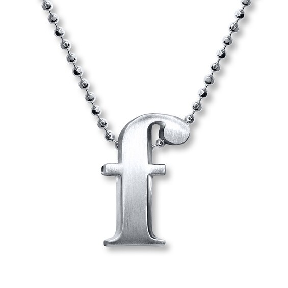 UPC 815453020051 product image for Alex Woo Necklace Letter F Sterling Silver | upcitemdb.com