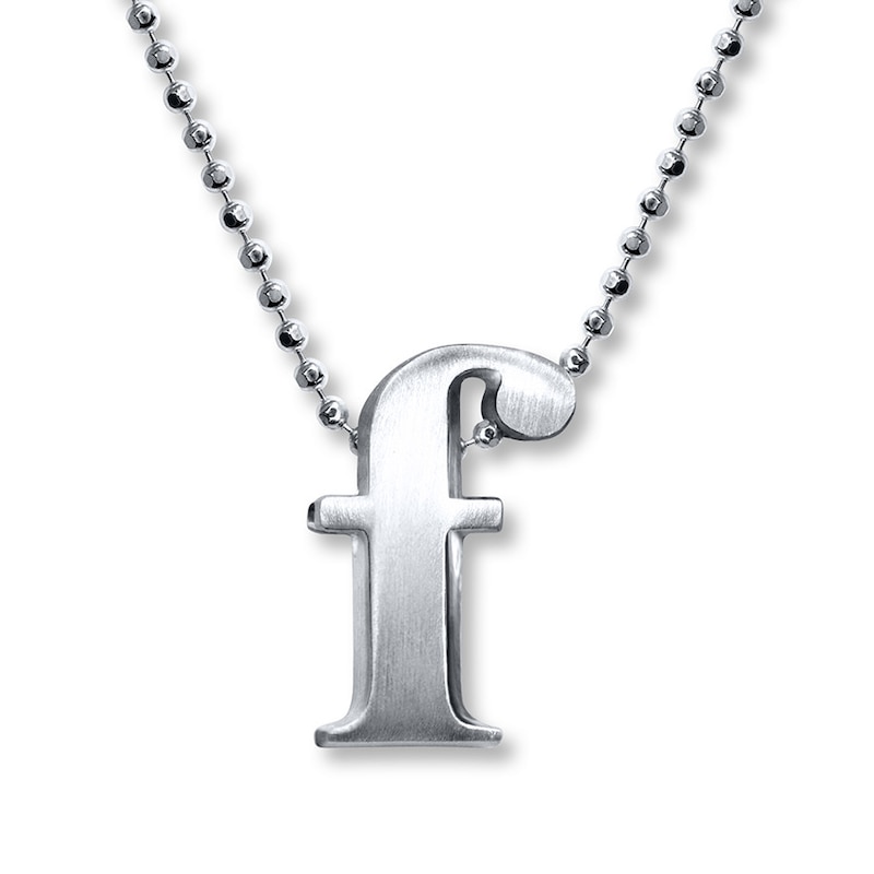 Alex Woo Necklace Letter F Sterling Silver