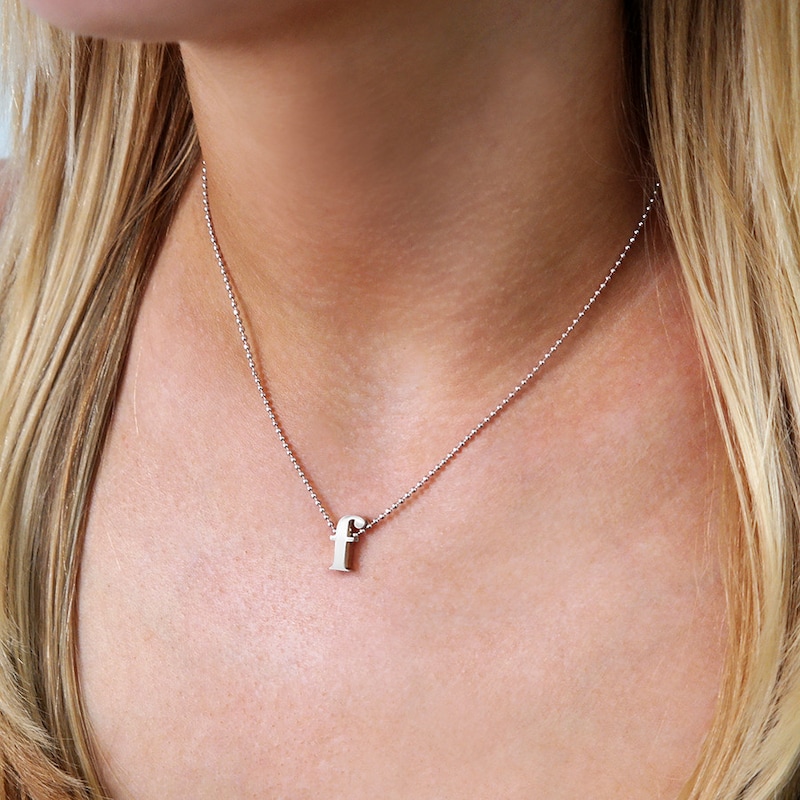 Main Image 2 of Alex Woo Necklace Letter F Sterling Silver