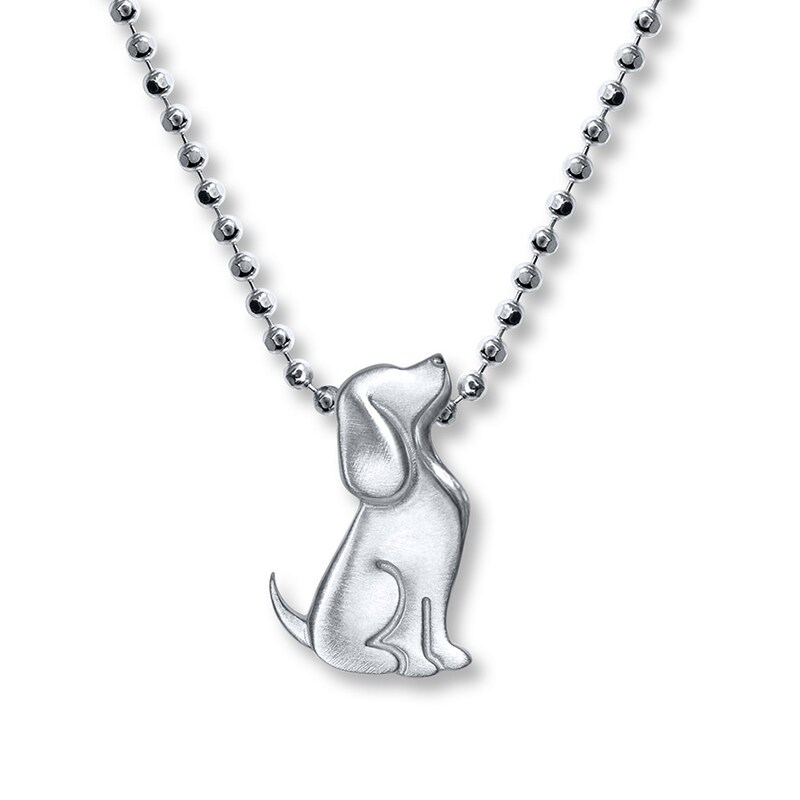 Main Image 1 of Alex Woo Beagle Necklace Sterling Silver