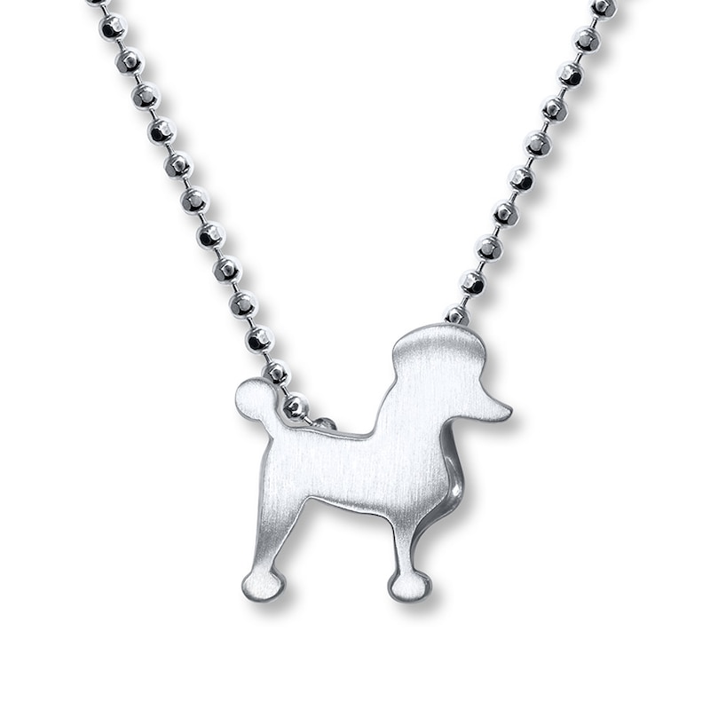 Main Image 1 of Alex Woo Poodle Necklace Sterling Silver