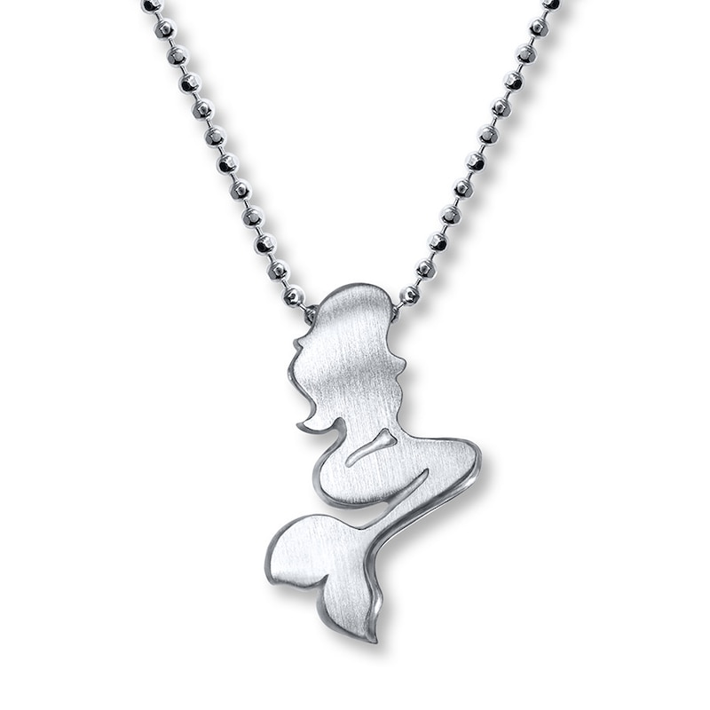 Main Image 1 of Alex Woo Cities Mermaid Necklace Sterling Silver