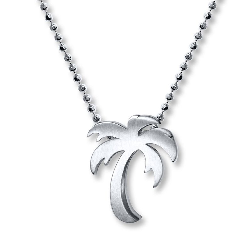 Main Image 1 of Alex Woo Palm Tree Necklace Sterling Silver