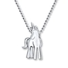 Thumbnail Image 1 of Alex Woo Princess Unicorn Necklace Sterling Silver