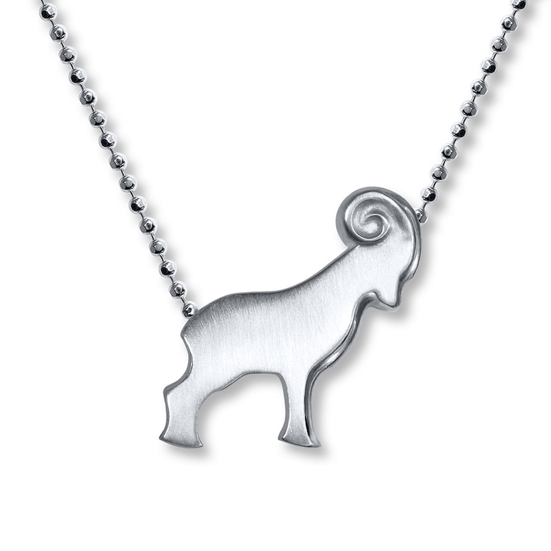 Alex Woo Signs Ram Necklace Sterling Silver
