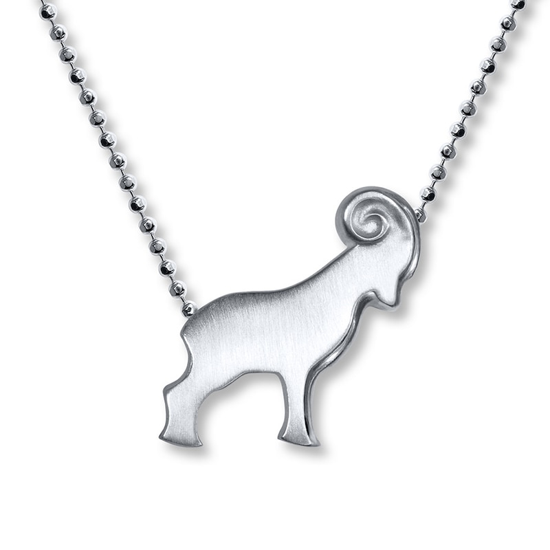 Main Image 1 of Alex Woo Signs Ram Necklace Sterling Silver