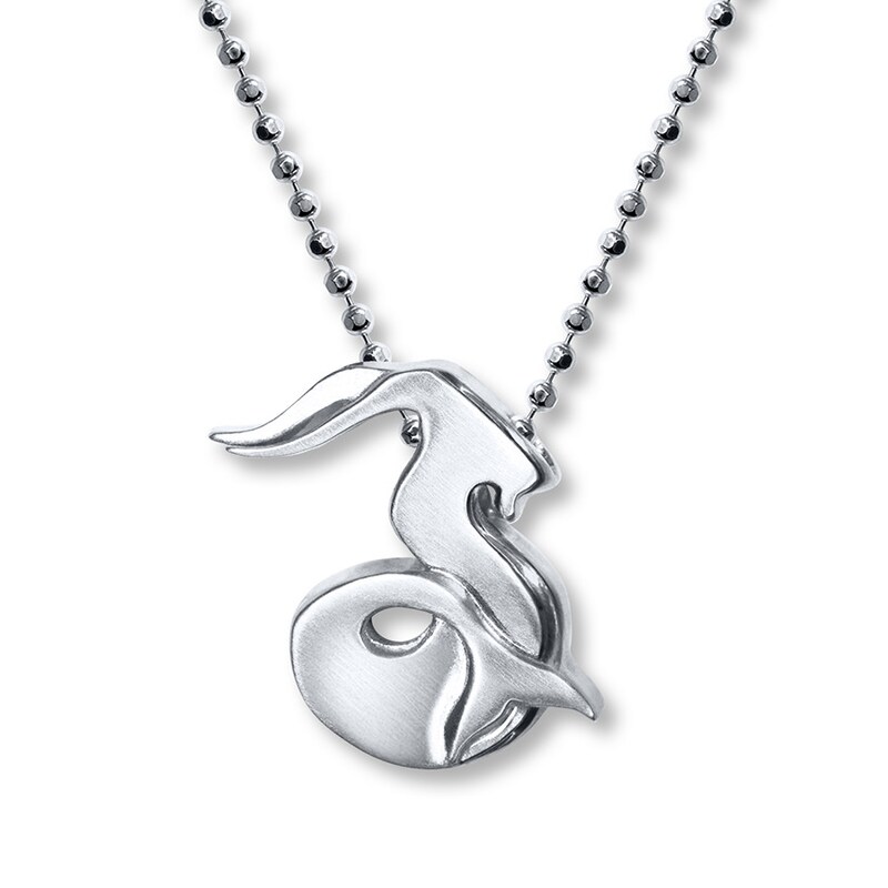 Main Image 1 of Alex Woo Signs Sea Goat Necklace Sterling Silver