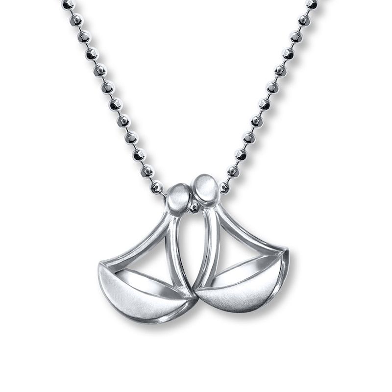 Main Image 1 of Alex Woo Signs Scales Necklace Sterling Silver