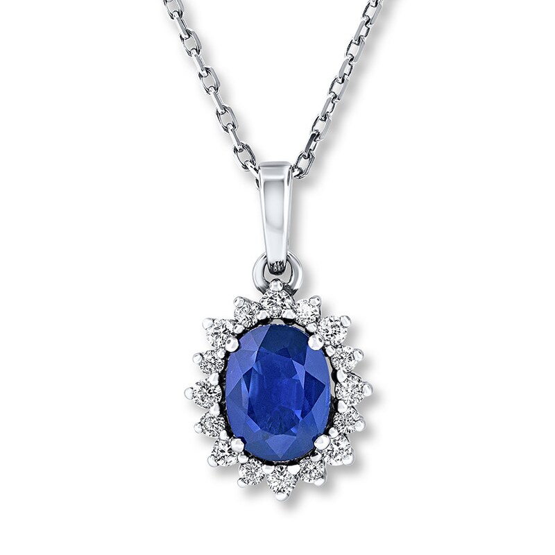Natural Sapphire Necklace 1 4 Ct Tw Diamonds 14k White Gold Earthly Treasures Smithsonian Jewelry Jared - White Gold 14k Sapphire Pendant Natural Sapphire Necklace 1 4 Ct Tw Diamonds 14k White Gold Earthly Treasures Smithsonian Jewelry Jared - White Gold 14k Sapphire Pendant
