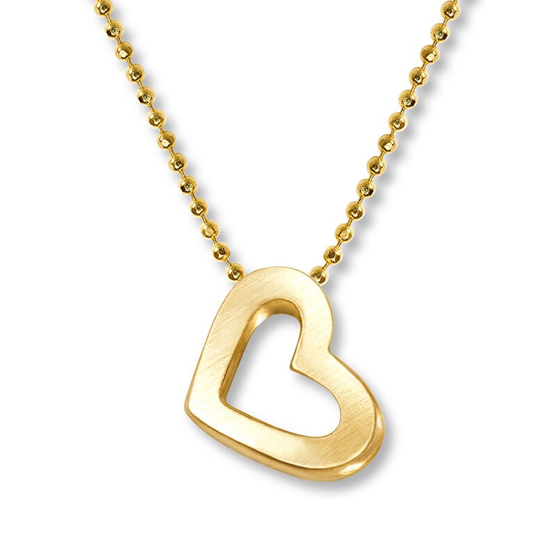 Main Image 1 of Alex Woo Elements Heart Necklace 14K Yellow Gold