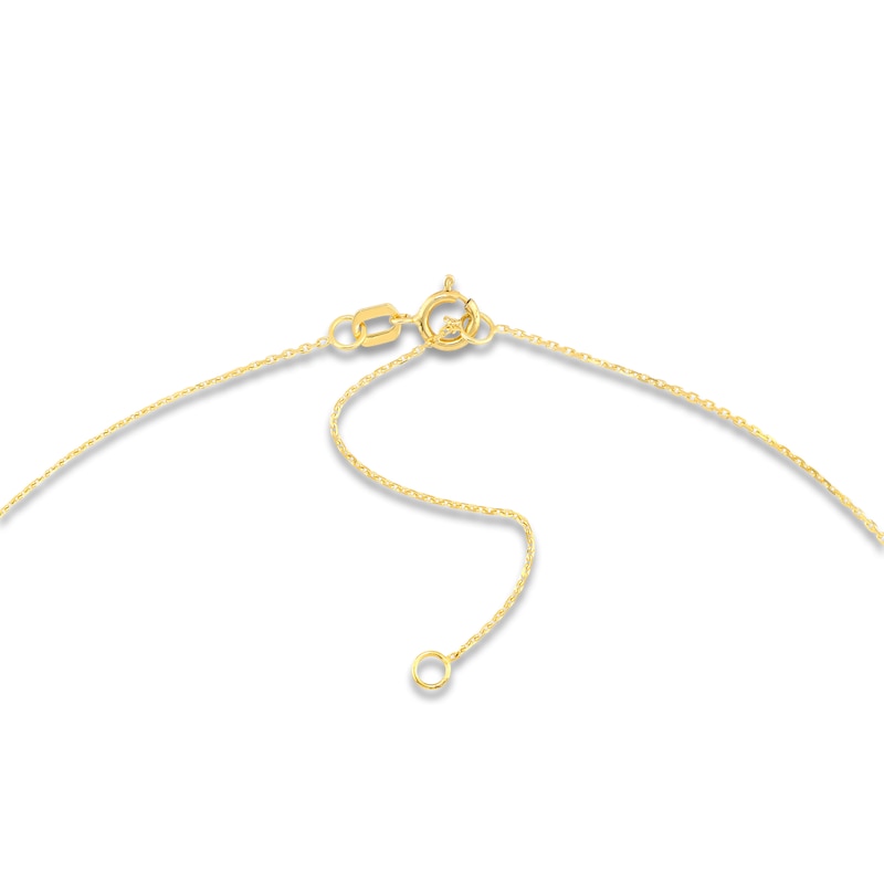 Floating Disc Necklace 14K Yellow Gold 18"