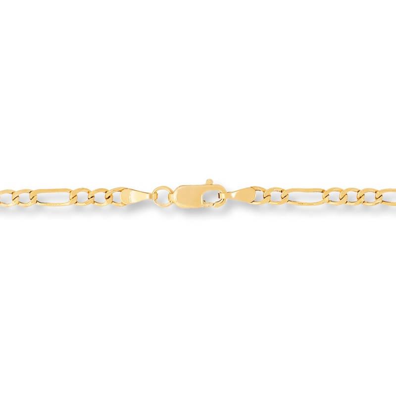Main Image 2 of Hollow Figaro Link Chain 14K Yellow Gold 20" 2.65mm
