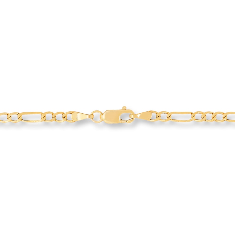 Hollow Figaro Link Chain 14K Yellow Gold 20" 2.65mm