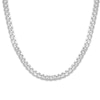 Thumbnail Image 1 of Solid Curb Chain Necklace 10K White Gold 22" Length 8.5mm
