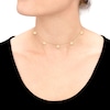 Thumbnail Image 3 of Disc Dangle Choker Necklace 10K Yellow Gold 16" Adjustable