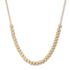 Thumbnail Image 1 of Textured Beaded Necklace 10K Yellow Gold 16" Adjustable