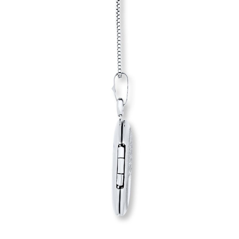 Main Image 2 of Message Locket Sterling Silver 18" Length