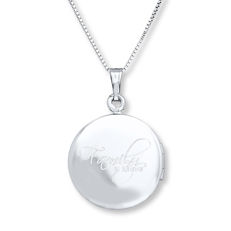 Main Image 4 of Message Locket Sterling Silver 18" Length