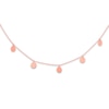 Thumbnail Image 1 of Dangle Disc Choker Necklace 14K Rose Gold 14" Adjustable