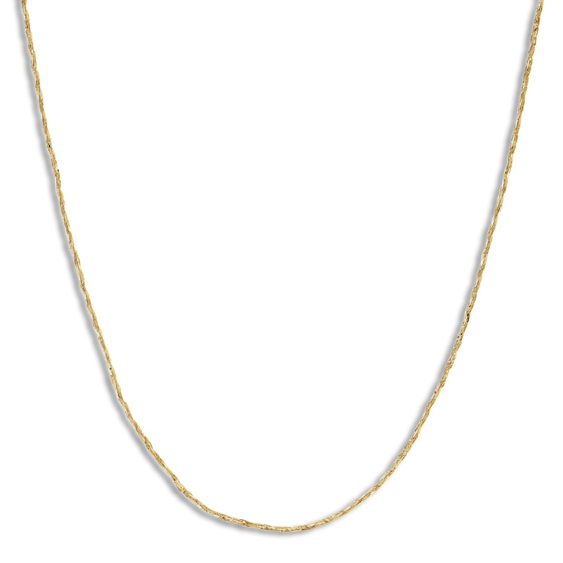 Main Image 1 of Solid Tornado Chain Necklace 14K Yellow Gold 20" Length 0.84mm