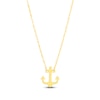Thumbnail Image 1 of Anchor Necklace 14K Yellow Gold 16" Adjustable