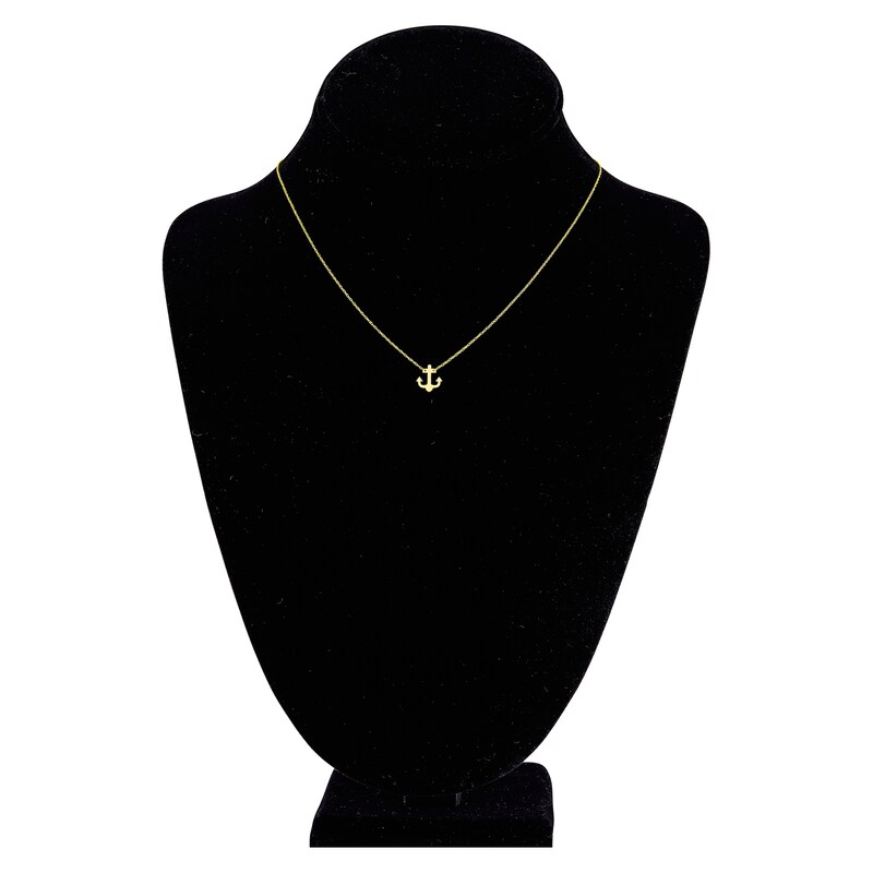 Main Image 2 of Anchor Necklace 14K Yellow Gold 16" Adjustable