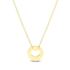 Thumbnail Image 1 of Disc Heart Necklace 14K Yellow Gold 16&quot; Adjustable