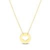 Thumbnail Image 0 of Disc Heart Necklace 14K Yellow Gold 16" Adjustable