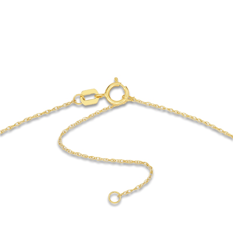 Clover Necklace 14K Yellow Gold 16" Adjustable