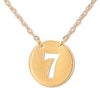 Thumbnail Image 1 of Circle 7 Necklace 14K Yellow Gold 16&quot; Adjustable