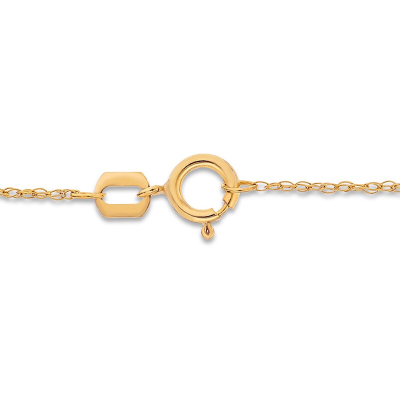 Main Image 2 of Circle 7 Necklace 14K Yellow Gold 16&quot; Adjustable