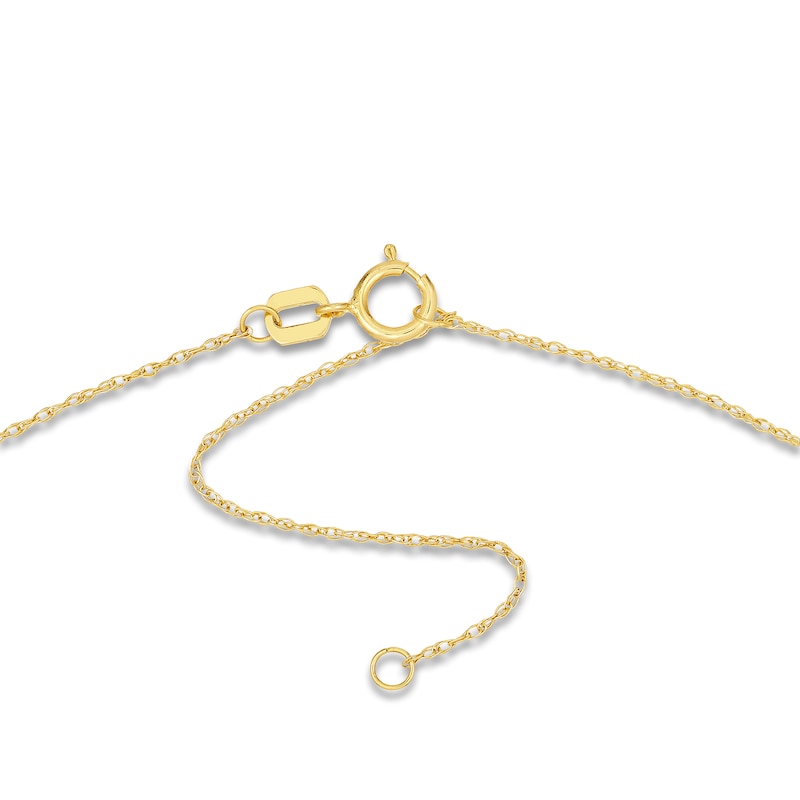 Baseball Necklace 14K Yellow Gold 16" Adjustable