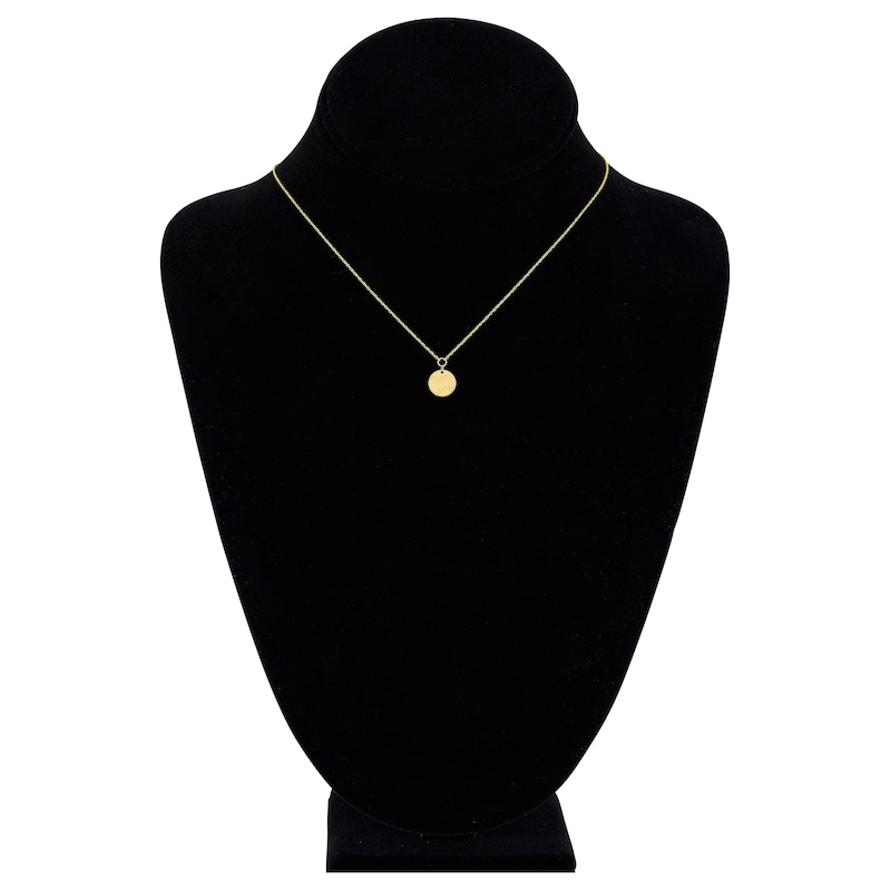 Baseball Necklace 14K Yellow Gold 16" Adjustable