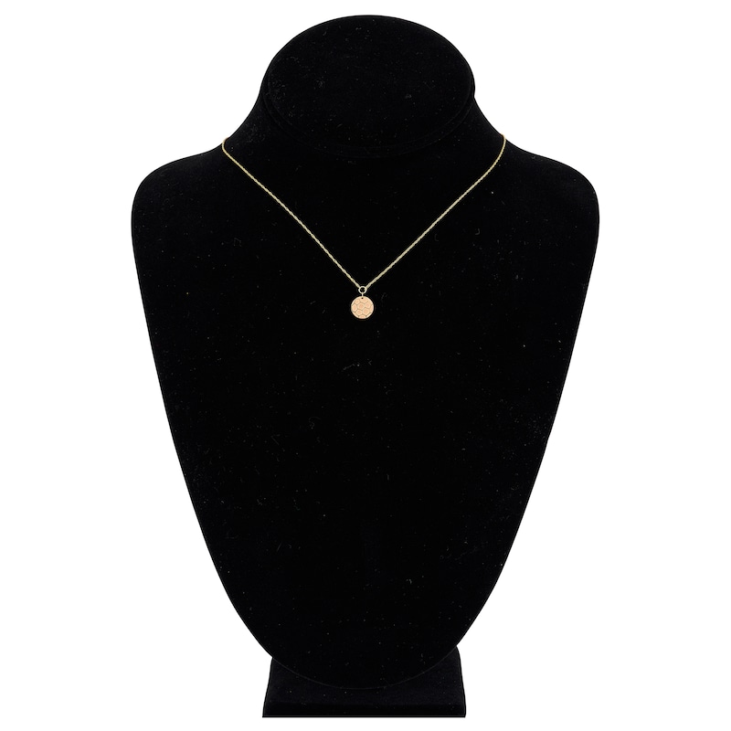 Soccer Ball Necklace 14K Yellow Gold 16" Adjustable