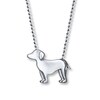 Thumbnail Image 1 of Alex Woo Labrador Puppy Necklace Sterling Silver