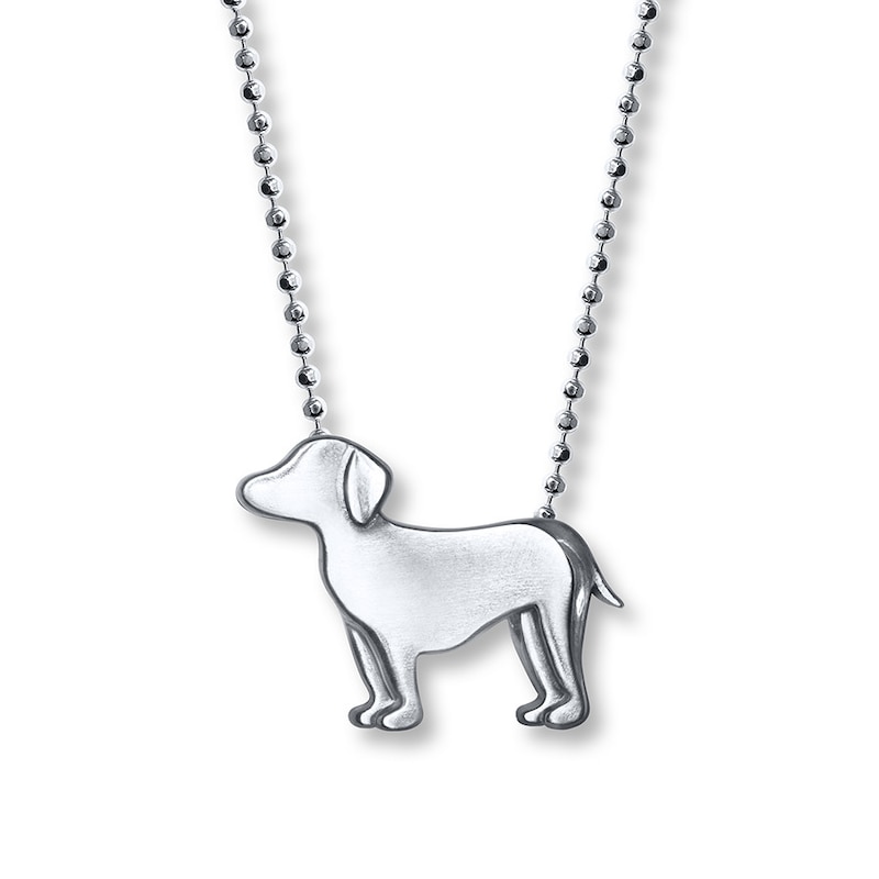 Main Image 1 of Alex Woo Labrador Puppy Necklace Sterling Silver