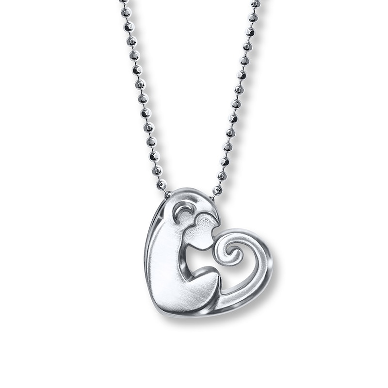 Alex Woo Love Monkey Activist Necklace Sterling Silver