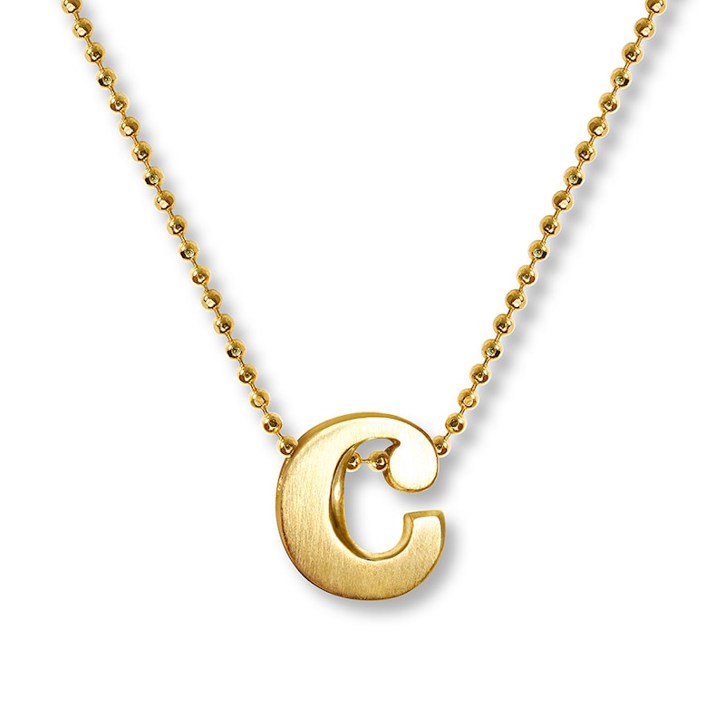 Alex Woo Letter C Necklace 14K Yellow Gold