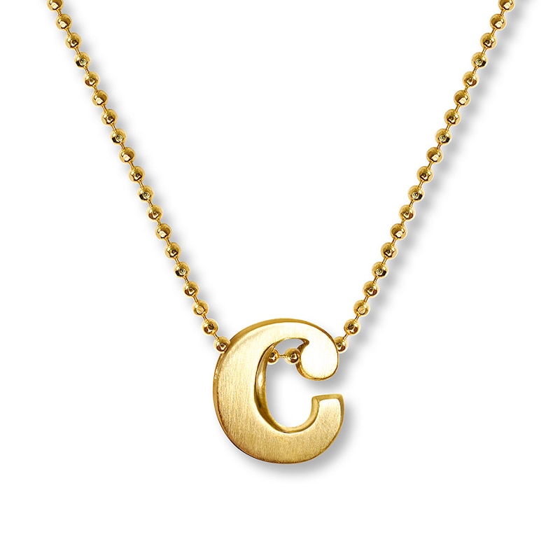 Main Image 1 of Alex Woo Letter C Necklace 14K Yellow Gold