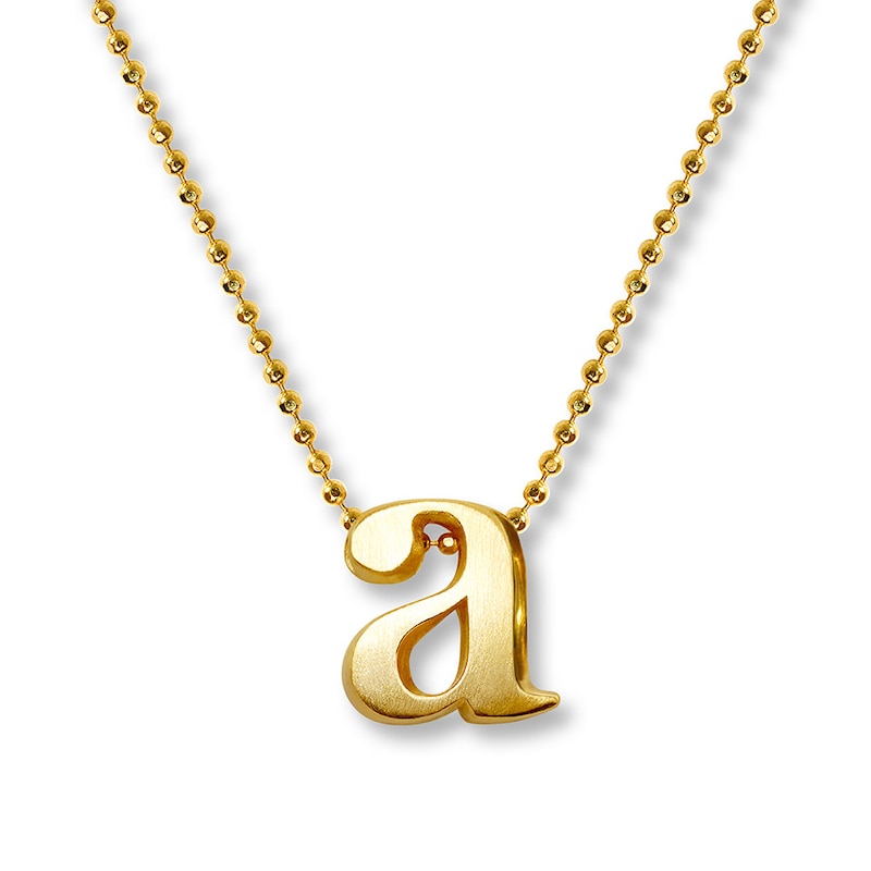 Alex Woo Letter A Necklace 14K Yellow Gold