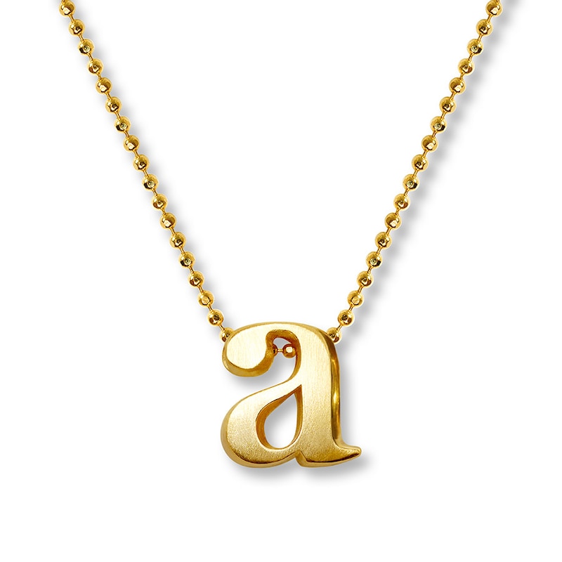 Main Image 1 of Alex Woo Letter A Necklace 14K Yellow Gold
