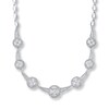 Thumbnail Image 0 of Diamond Choker Necklace 2 ct tw Marquise/Round/Princess-cut 14K White Gold