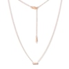 Thumbnail Image 1 of Miniature Staple Necklace 10K Rose Gold 18" Length