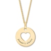 Thumbnail Image 0 of Heart Disc Forever & Always Necklace 10K Yellow Gold 18"