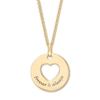Thumbnail Image 1 of Heart Disc Forever & Always Necklace 10K Yellow Gold 18"